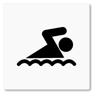 Bazén, 80x80mm, bílá, Nevada